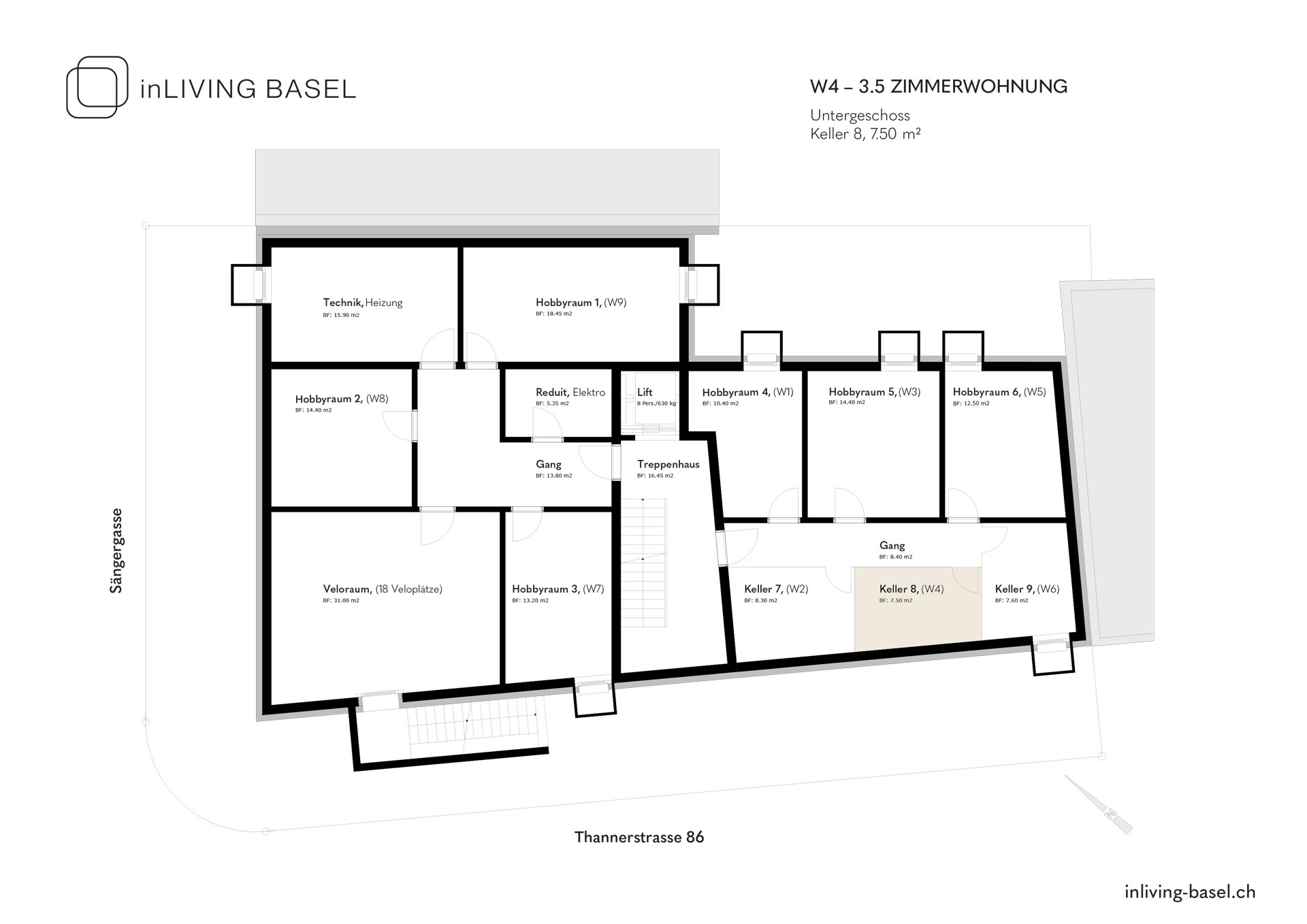 Keller W4 3.5 Zimmerwohnung Keller W4 3.5 Zimmerwohnung