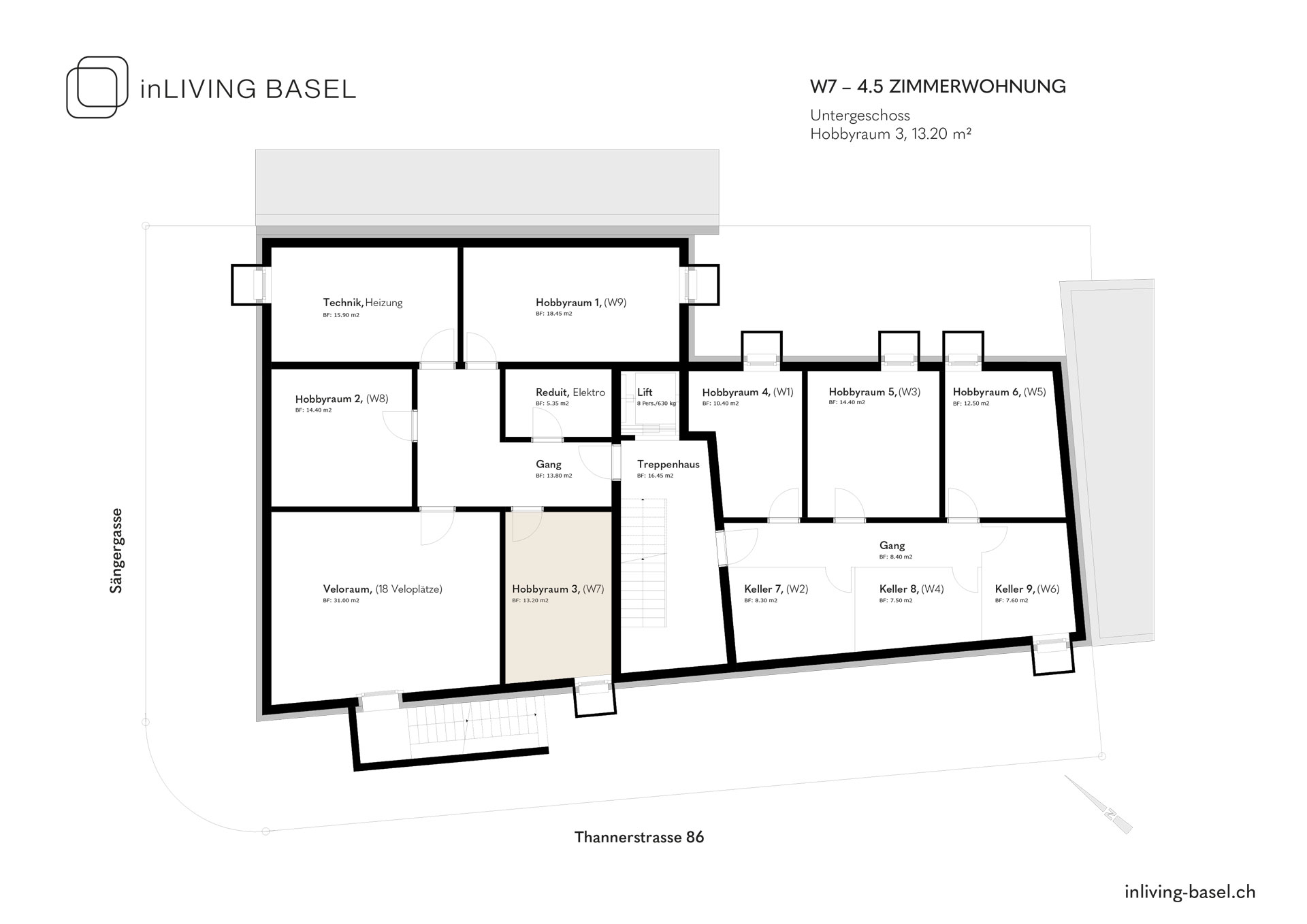 Hobbyraum W7 4.5 Zimmerwohnung Hobbyraum W7 4.5 Zimmerwohnung